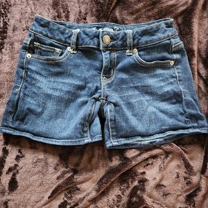 American Eagle Classic Blue Denim Stretch Shorts